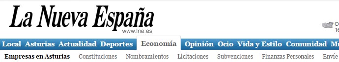 Notica en La Nueva España
